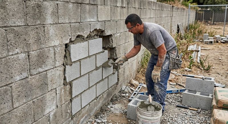Block Wall Repair in Edmond, OK