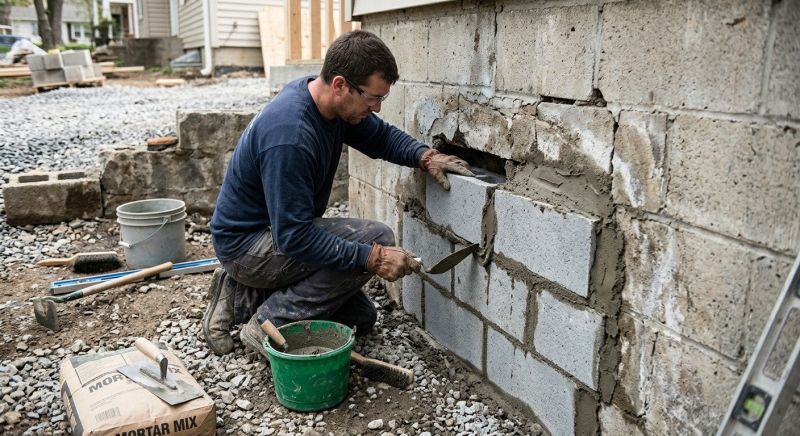 Block Wall Repair in Newcastle, OK