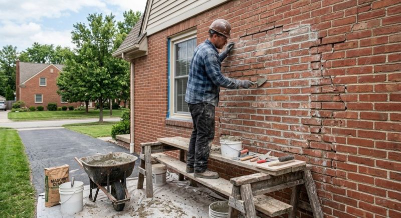 Brick Flatwork Repair in Mustang, OK