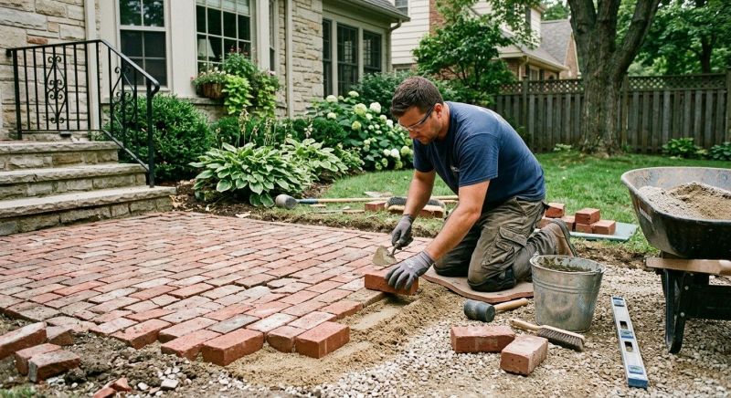 Brick Flatwork Repair in Mustang, OK