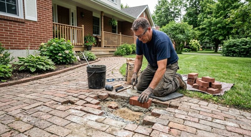 Brick Flatwork Repair in Newcastle, OK