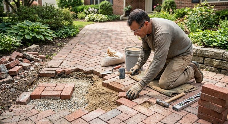 Brick Pathway Repair in Oklahoma City, OK