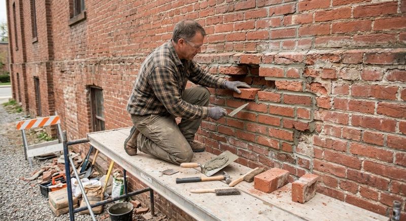 Brick Stairs Repair in Mustang, OK