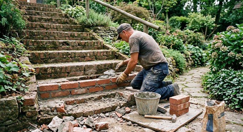 Porch Brick Repair in Oklahoma City, OK