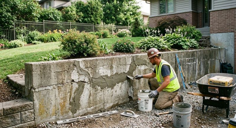 Retaining Wall Repair in Blanchard, OK