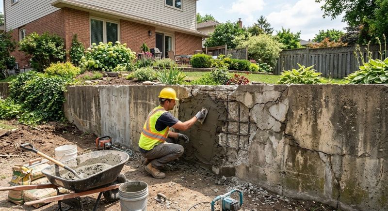 Retaining Wall Repair in Mustang, OK
