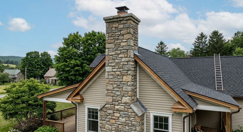 Stone Chimney Installation in Harrah, OK