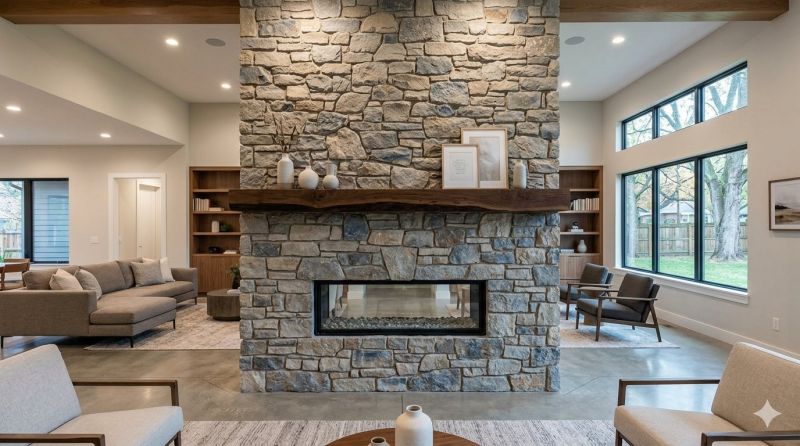Stone Chimney Installation in Harrah, OK