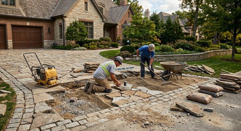 Stone Walkway Repair in Oklahoma City, OK