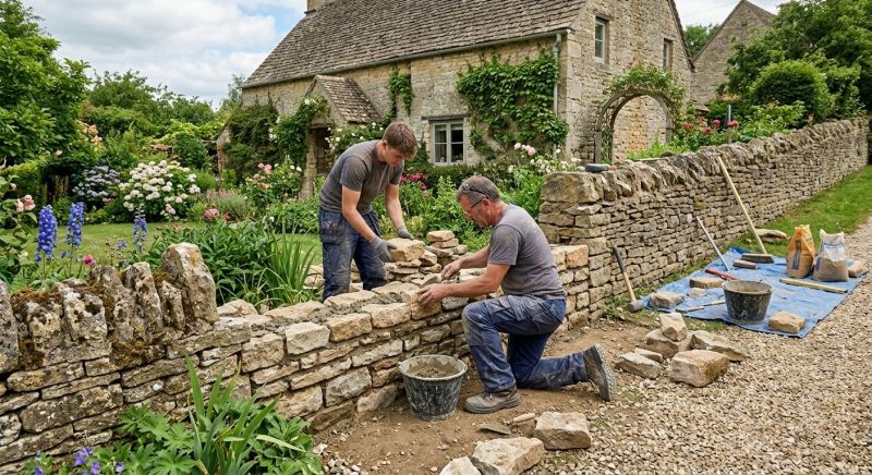 Stone Wall Repair in Newcastle, OK