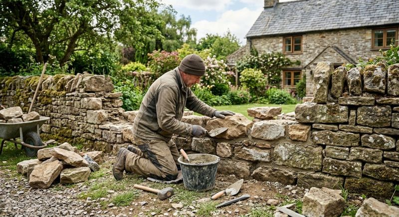 Stone Wall Repair in Tuttle, OK